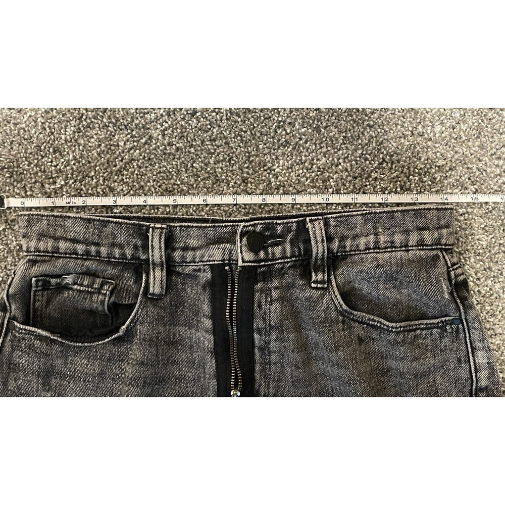 Pacsun Jeans Womens 28 Gray Distressed Fashion Zipper High Rise Grunge Y2K - Picture 8 of 10